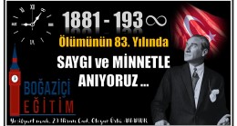BOĞAZİÇİ EĞİTİM MERKEZİNDEN 10 KASIM MESAJI