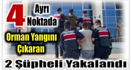 Ormanda Yangın Çıkaran Şahıslar Önce Güvenlik Kamerasına Sonra Jandarmaya Yakalandı