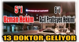 Anamur’a ; 5 Uzman ,8 Pratisyen Hekim 13 Doktor Geliyor !