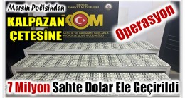 Mersin Polisinden Kalpazan Operasyonu ; 7 Milyon Sahte Dolar Ele Geçirildi