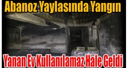 Abanoz’daki Yangında Bir Ev Kullanılamaz Hale Geldi