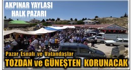 AKPINAR’da Pazar Esnafı ve Vatandaşlarımız Tozdan ve Güneşten Kurtuldu