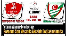 Anamur Belediyespor ; Sezonun Son Maçında Akşehir Deplasmanında