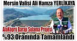 Vali PEHLİVAN ; Kapalı Devre Sulama Sistemi %93 Tamamlandı