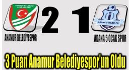 Anamur Belediye Spor 3 Puanın Sahibi Oldu