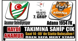 Anamur Belediyespor – Adana 1954 FK Maçı Saat 14’te