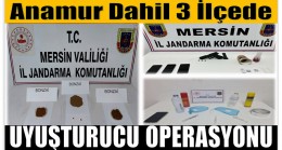 Anamur Dahil 3 İlçede Uyuşturucu Operasyonu ; 7 Gözaltı