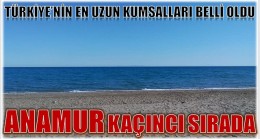 TÜRKİYE’NİN EN UZUN KUMSALLARI BELLİ OLDU ;  ANAMUR KAÇINCI SIRADA ?