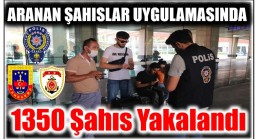 ” Aranan Şahıslar Uygulamasında ” 1350 Şahıs Yakalandı