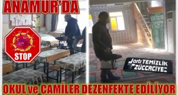 ANAMUR’DA,OKUL ve CAMİİ’LER DEZENFEKTE EDİLİYOR