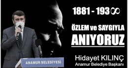 Başkan KILINÇ’tan 10 Kasım ATATÜRK’ü Anma Mesajı