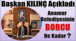Başkan KILINÇ Anamur Belediyesinin Borcunu Açıkladı