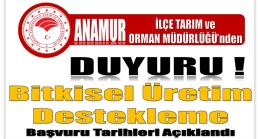 Bitkisel Üretim Destekleme Başvuru Tarihleri Açıklandı