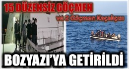 LASTİK BOT İÇERİSİNDE 15 DÜZENSİZ GÖÇMEN ve 2 GÖÇMEN KAÇAKÇISI YAKALANDI