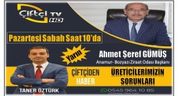 GÜMÜŞ, Çiftçi Tv’de “Çiftçiden Haber ” Programına Konuk Olacak