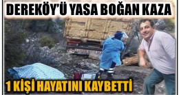 DEREKÖY’Ü YASA BOĞAN KAZA : 1 KİŞİ HAYATINI KAYBETTİ