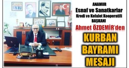 Başkan ÖZDEMİR’den ” KURBAN BAYRAMI MESAJI”