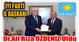 Hemşehrimiz Dr. Ali Rıza ÖZDENİZ İYİ Parti Mersin İl Başkanı Oldu