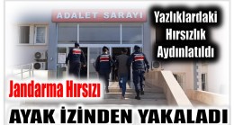 JANDARMADAN KAÇIŞ YOK : HIRSIZI AYAK İZİNDEN YAKALADI