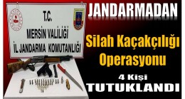 Jandarmadan Silah Kaçakçılığı Operasyonu: 4 Şüpheli Tutuklandı