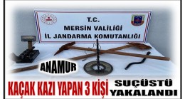 Anamur’da Kaçak Kazı Yapan 3 Kişi Suçüstü Yakalandı