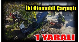 İki Otomobil Çarpıştı ; 1 Yaralı