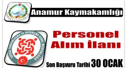 Anamur Kaymakamlığı’ndan  ” Personel Alım İlanı “