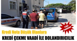 Kredi Notu Düşük Olanlara,Kredi Çekme Vaadi ile Dolandırıcılık Yapan 3 Kişi Tutuklandı