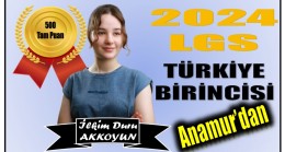 İlkim Duru AKKOYUN LGS’de  500 Tam Puanla Anamur’u Gururlandırdı !