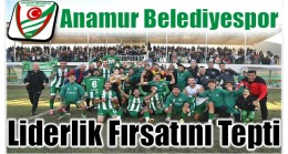 Anamur Belediyespor  Liderlik Fırsatını Tepti