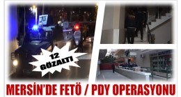 MERSİN’DE FETÖ / PDY OPERASYONU ; 12 GÖZALTI