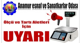 Anamur Esnaf ve Sanatkarlar Odasından Duyuru !