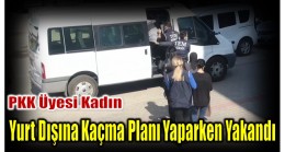 PKK Üyesi Kadın,Yurt Dışına Kaçma Planı Yaparken Yakalandı