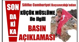 Silifke Cumhuriyet Başasavcılığı’ndan Küçük Müslüme ile İlgili Basın Açıklaması