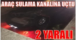Araç Sulama Kanalına Düştü ; 2 Yaralı