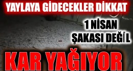 1 NİSANDA ANAMUR’A KAR YAĞIYOR