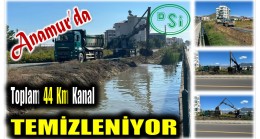 Anamur’da , 44 Km Uzunluğundaki Drenaj Kanalları Temizleniyor