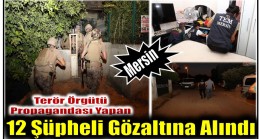 Mersin’de Terör Örgütü Propagandası Yapan 12 Şüpheli Gözaltına Alındı