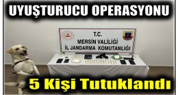 Jandarmadan Uyuşturucu Operasyonu ; 5 Kişi Tutuklandı