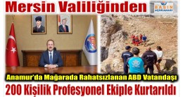 Mersin Valiliğinden ; Mağarada Mahsur Kalan DİCKEY ile İlgili Basın Açıklaması