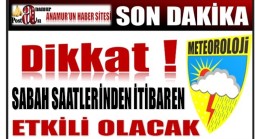 Yağmur Sabah Saatlerinden İtibaren Etkili Olacak