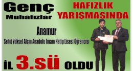 Genç Muhafızlar Hafızlık Yarışması’nda İl 3.sü Anamur’dan