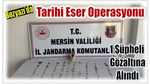 Bozyazı’da Tarihi Eser Operasyonu ; 1 Şüpheli Gözaltına Alındı
