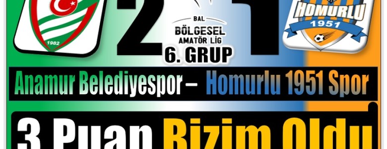 Anamur Belediyespor 3 Puanın Sahibi Oldu