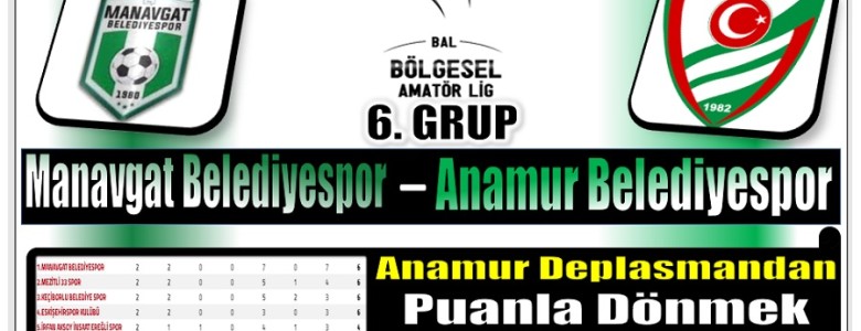 Anamur Belediyespor Manavgat Deplasmanında Puan Arayacak