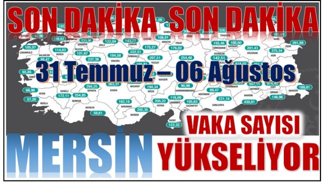 MERSİN’DE VAKA SAYILARI ARTIYOR