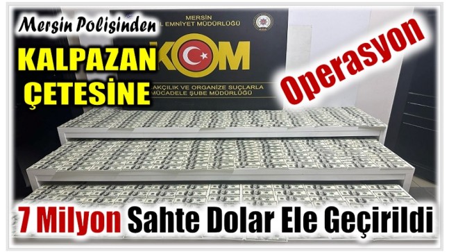 Mersin Polisinden Kalpazan Operasyonu ; 7 Milyon Sahte Dolar Ele Geçirildi