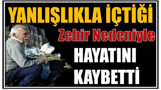 Yanlışlıkla İçtiği Zehirden Hayatını Kaybetti