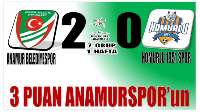 Anamur Belediyespor 3 Puanın Sahibi Oldu