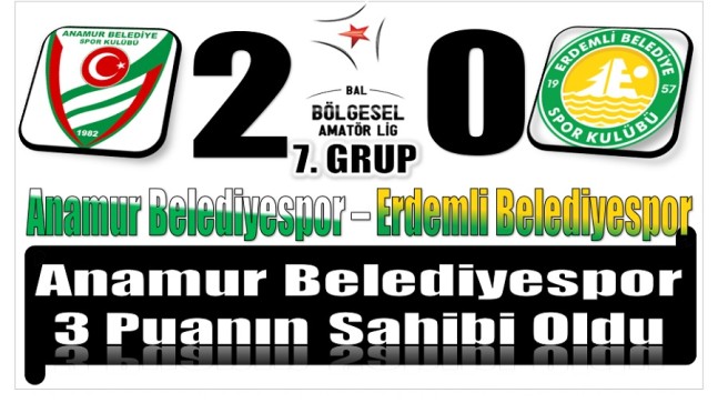 Anamur Belediyespor 3 Puanın Sahibi Oldu